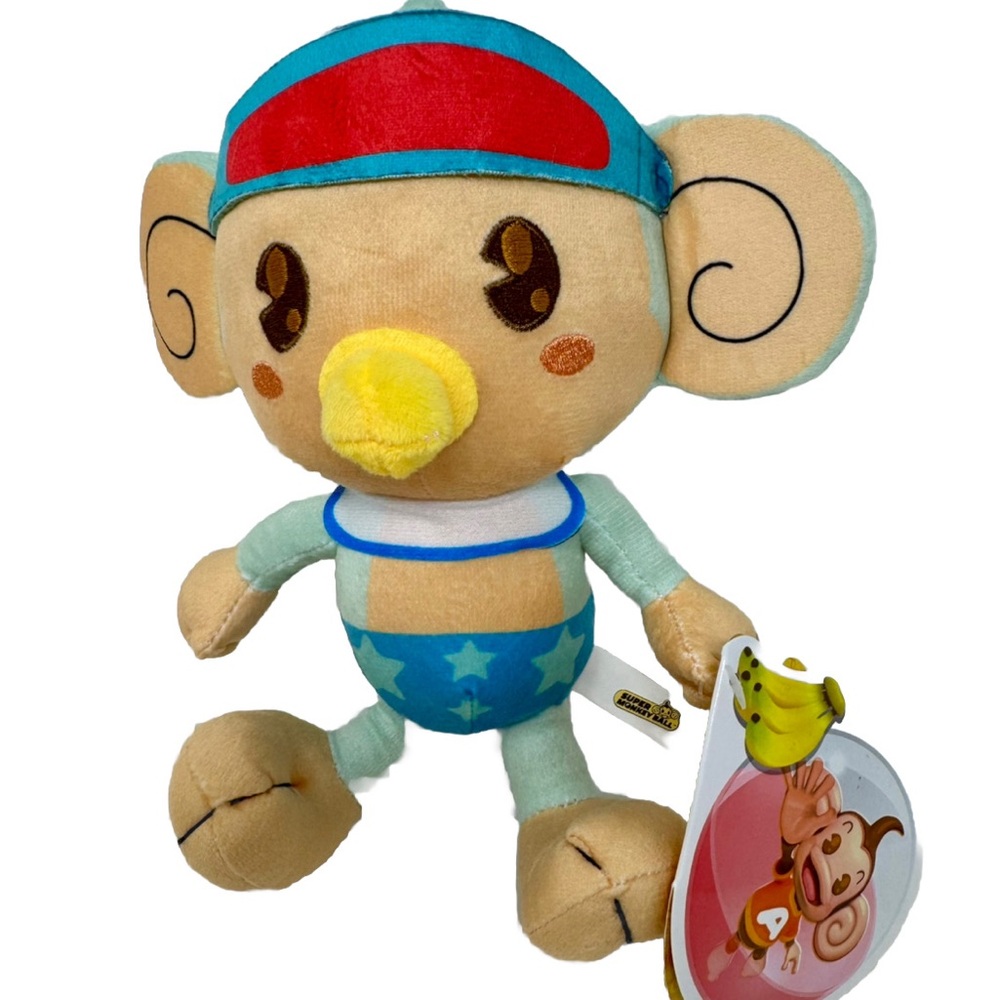 Super Monkey Ball Game Baby Stuffed Animal Plush Toy 9” New